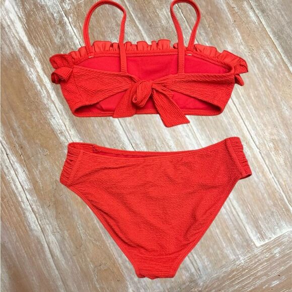 GB Girls Red Ruffle Bikini Size 12 - Picture 6 of 7